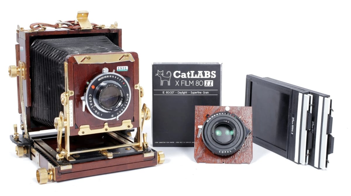 Tachihara 4X5 field camera W/ 150mm + 210mm Lenses + Holders +